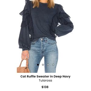 Revolve Cat Ruffle Sweater